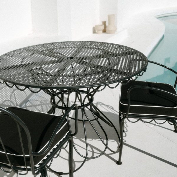 The Al Fresco Dining Chair Cushion - Rivie Black - Image 11