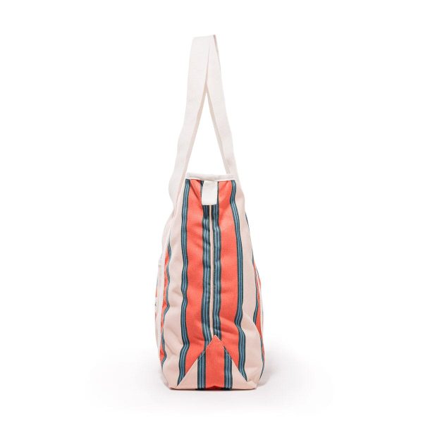 The Beach Bag - Bistro Dusty Pink Stripe - Image 2