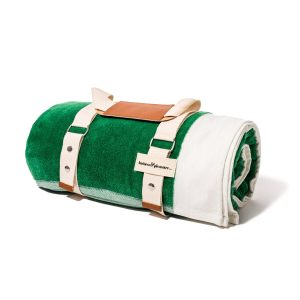 The Beach Blanket - Crew Canyon Green Stripe