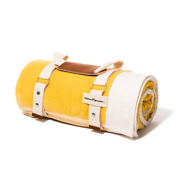 The Beach Blanket - Crew Mimosa Yellow Stripe