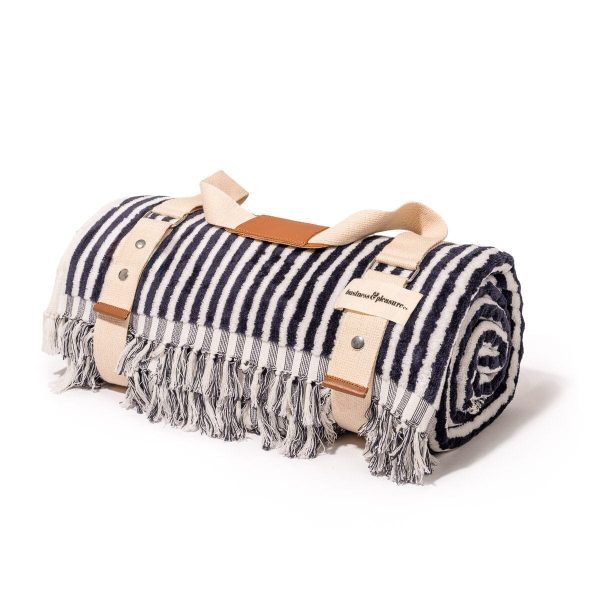 The Beach Blanket - Lauren's Navy Stripe