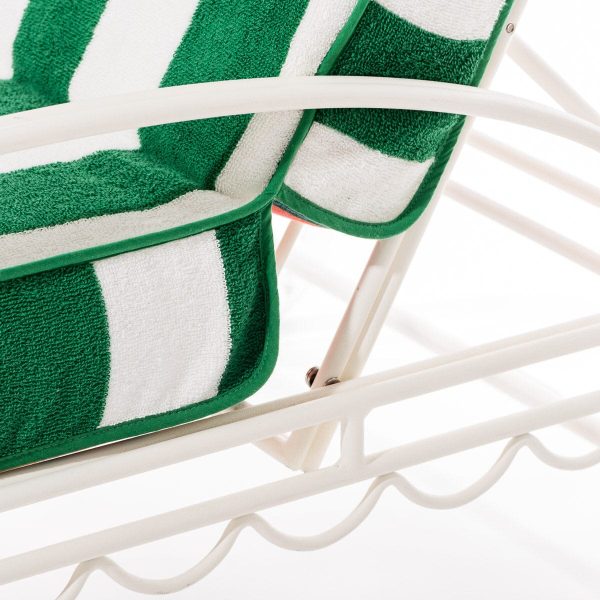 The Lounger Towel - Crew Canyon Green Stripe - Image 4