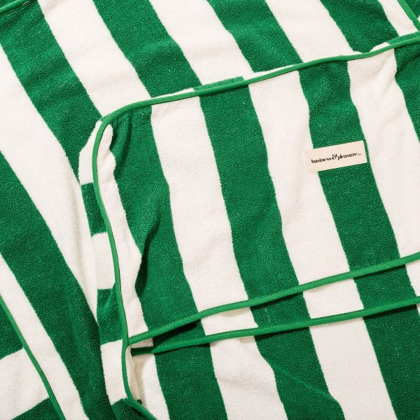 The Lounger Towel - Crew Canyon Green Stripe - Image 2