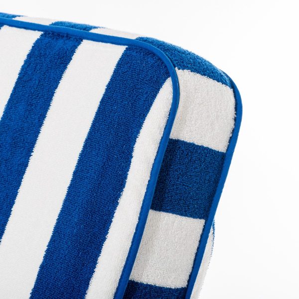 The Lounger Towel - Crew Mediterranean Blue Stripe - Image 4