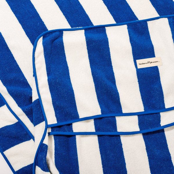 The Lounger Towel - Crew Mediterranean Blue Stripe - Image 5