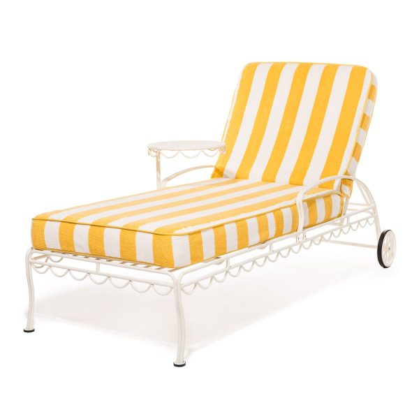 The Lounger Towel - Crew Mimosa Yellow Stripe