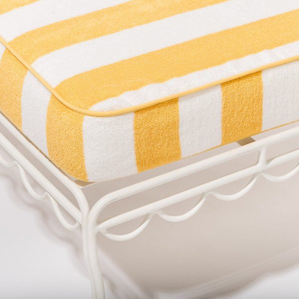 The Lounger Towel - Crew Mimosa Yellow Stripe - Image 3