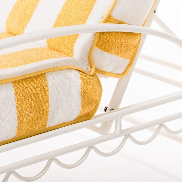The Lounger Towel - Crew Mimosa Yellow Stripe - Image 4