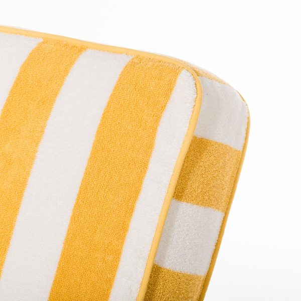 The Lounger Towel - Crew Mimosa Yellow Stripe - Image 5