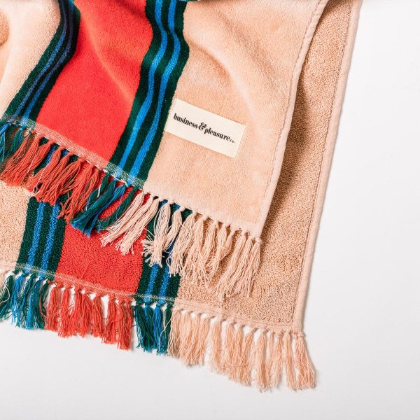 The Beach Towel - Bistro Dusty Pink Stripe - Image 6