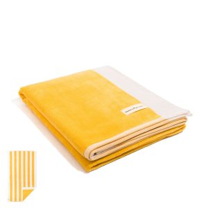 The Beach Towel - Crew Mimosa Yellow Stripe