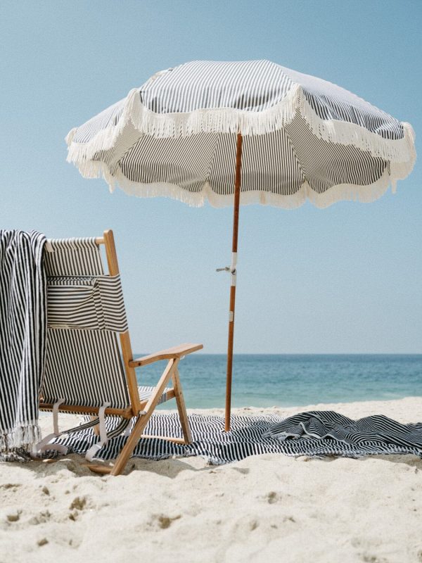 The Beach Towel - Lauren's Navy Stripe - Image 3