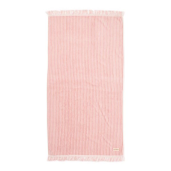 The Beach Towel - Lauren's Pink Stripe - Image 2