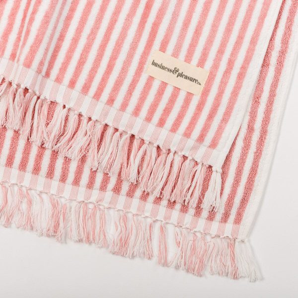 The Beach Towel - Lauren's Pink Stripe - Image 7