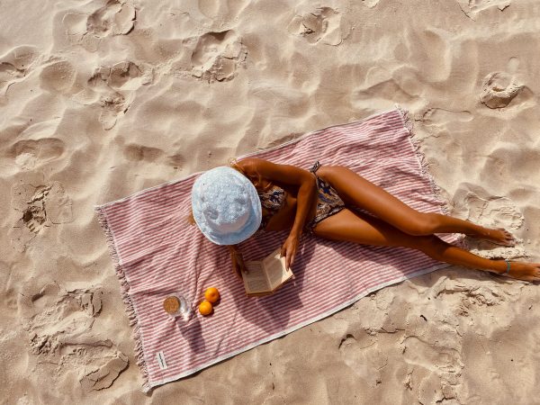 The Beach Towel - Lauren's Pink Stripe - Image 8