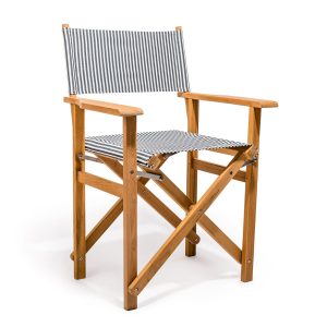The Directors Chair - Table Height - Lauren's Navy Stripe