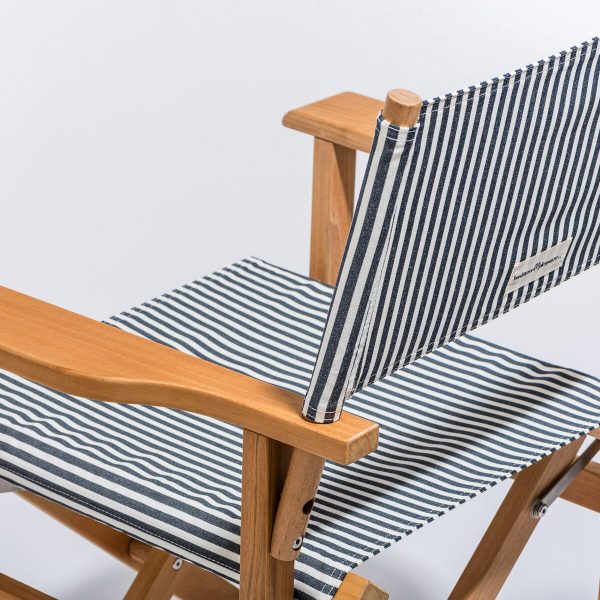 The Directors Chair - Table Height - Lauren's Navy Stripe - Image 4