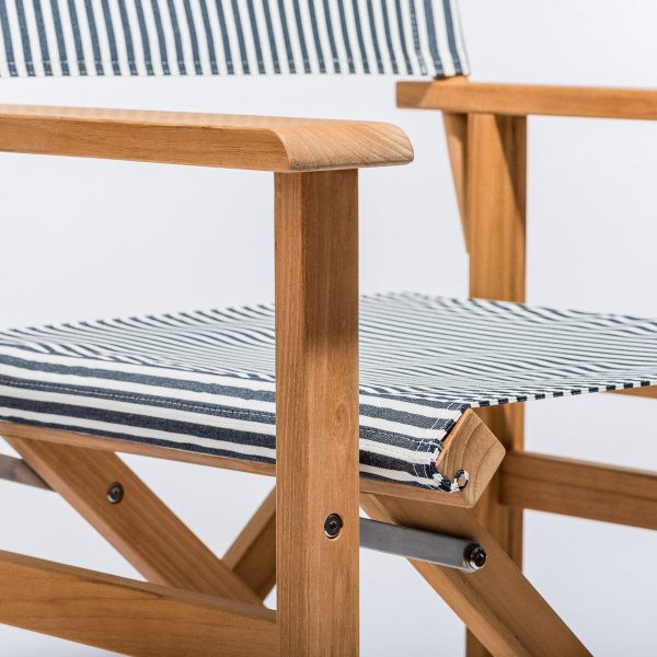 The Directors Chair - Table Height - Lauren's Navy Stripe - Image 11