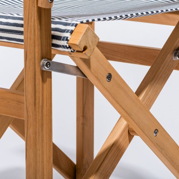 The Directors Chair - Table Height - Lauren's Navy Stripe - Image 12