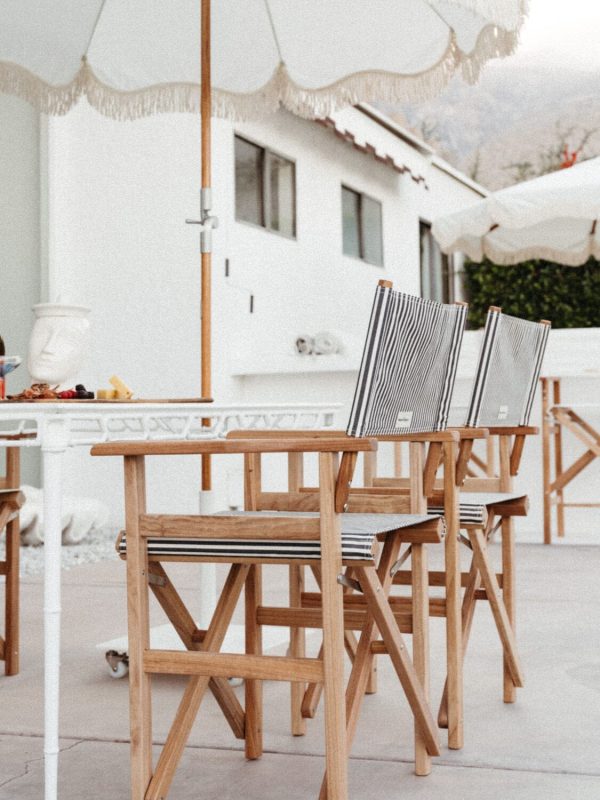 The Directors Chair - Table Height - Lauren's Navy Stripe - Image 9
