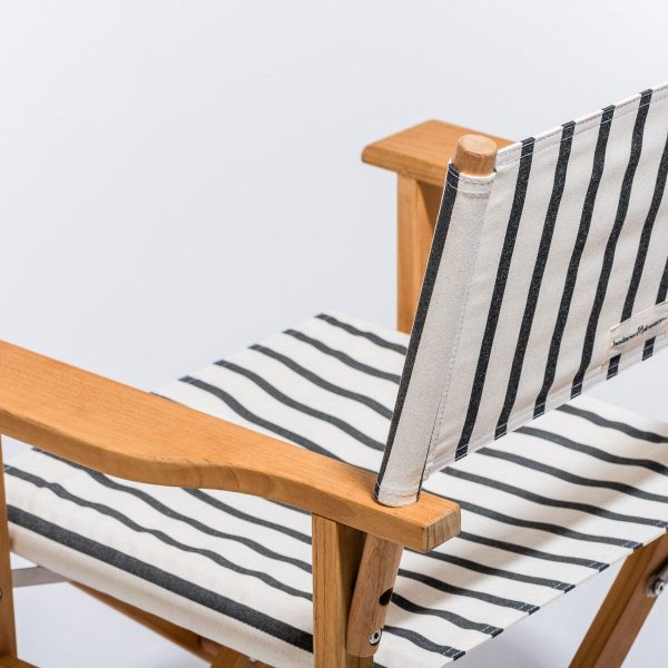 The Directors Chair - Table Height - Monaco Black Stripe - Image 4