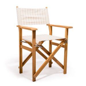 The Directors Chair - Table Height - Monaco Natural Stripe