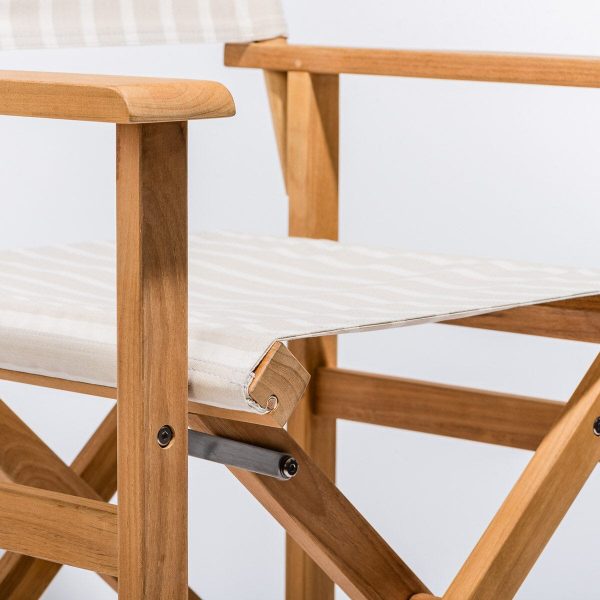 The Directors Chair - Table Height - Monaco Natural Stripe - Image 4
