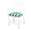 The Al Fresco Dining Chair Cushion - Bistro Green Stripe - Image 4