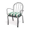 The Al Fresco Dining Chair Cushion - Bistro Green Stripe - Image 5