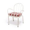 The Al Fresco Dining Chair Cushion - Bistro Dusty Pink Stripe - Image 4