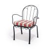 The Al Fresco Dining Chair Cushion - Bistro Dusty Pink Stripe - Image 5