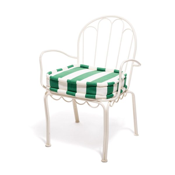 The Al Fresco Dining Chair Cushion - Crew Canyon Green Stripe - Image 5