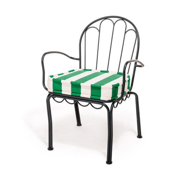 The Al Fresco Dining Chair Cushion - Crew Canyon Green Stripe - Image 6