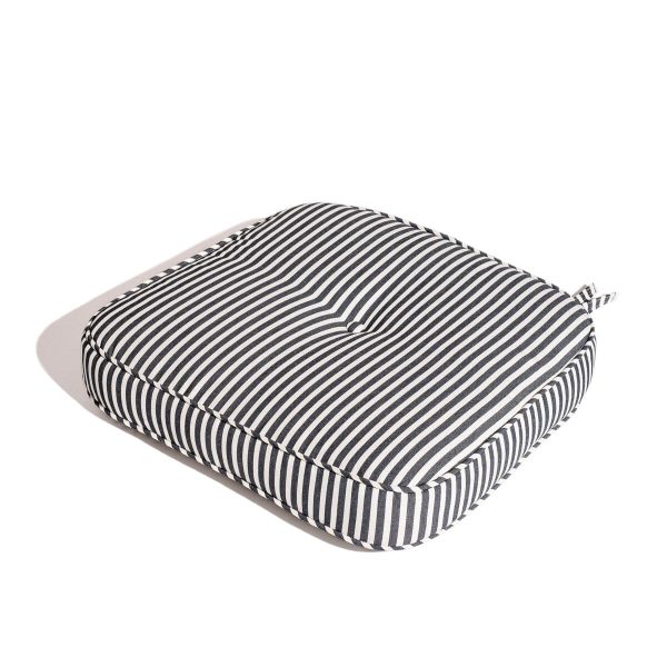 The Al Fresco Dining Chair Cushion - Lauren's Navy Stripe