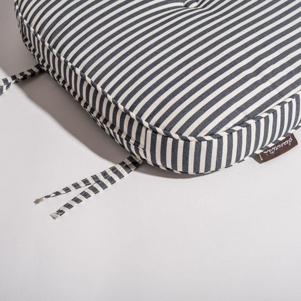 The Al Fresco Dining Chair Cushion - Lauren's Navy Stripe - Image 5