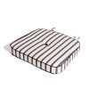 The Al Fresco Dining Chair Cushion - Monaco Black Stripe