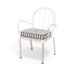 The Al Fresco Dining Chair Cushion - Monaco Black Stripe - Image 4