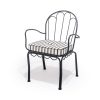 The Al Fresco Dining Chair Cushion - Monaco Black Stripe - Image 5