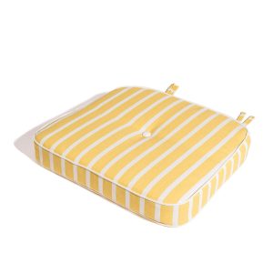 The Al Fresco Dining Chair Cushion - Monaco Mimosa Stripe