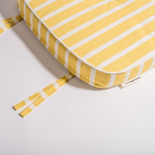 The Al Fresco Dining Chair Cushion - Monaco Mimosa Stripe - Image 4