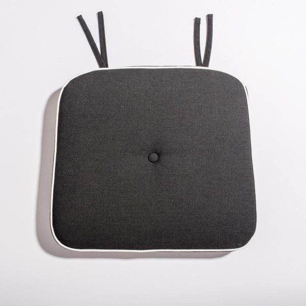 The Al Fresco Dining Chair Cushion - Rivie Black - Image 4