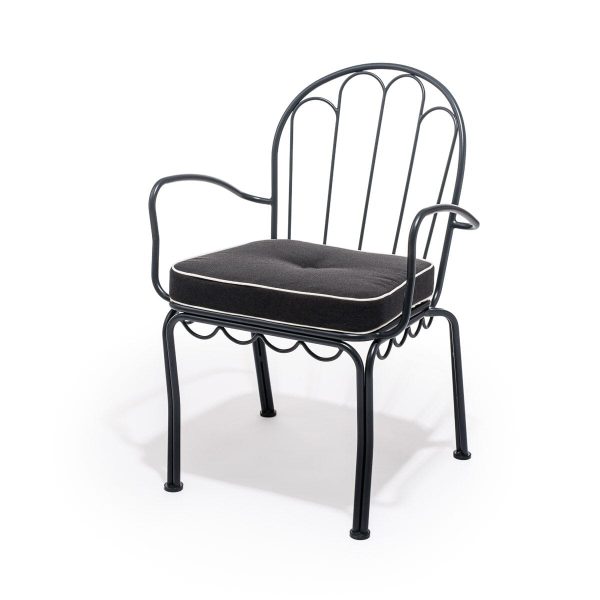 The Al Fresco Dining Chair Cushion - Rivie Black - Image 7