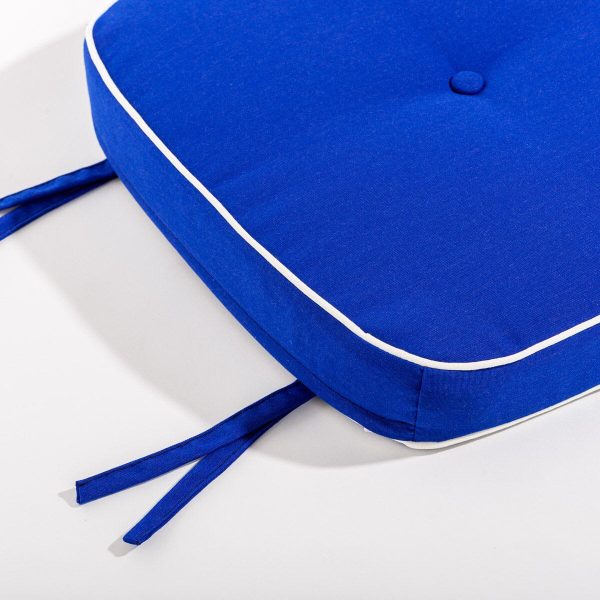 The Al Fresco Dining Chair Cushion - Rivie Mediterranean Blue - Image 3