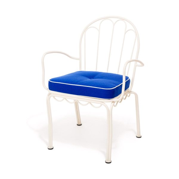The Al Fresco Dining Chair Cushion - Rivie Mediterranean Blue - Image 4