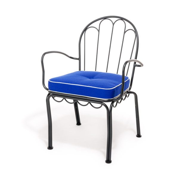 The Al Fresco Dining Chair Cushion - Rivie Mediterranean Blue - Image 5
