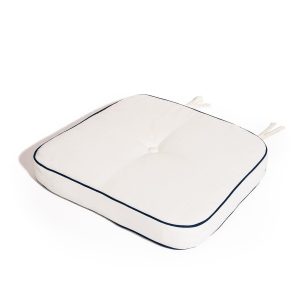 The Al Fresco Dining Chair Cushion - Rivie White