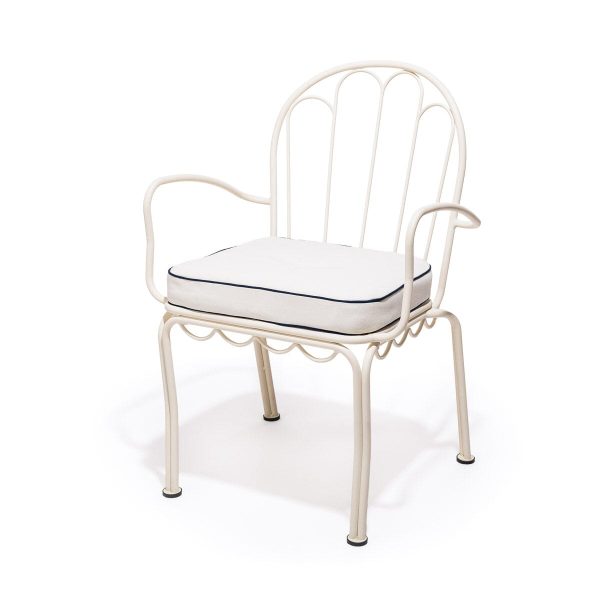 The Al Fresco Dining Chair Cushion - Rivie White - Image 5