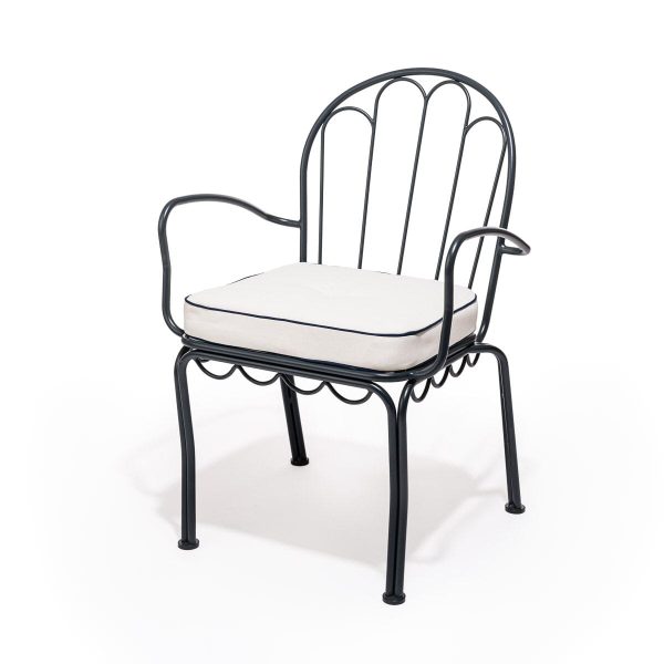 The Al Fresco Dining Chair Cushion - Rivie White - Image 6