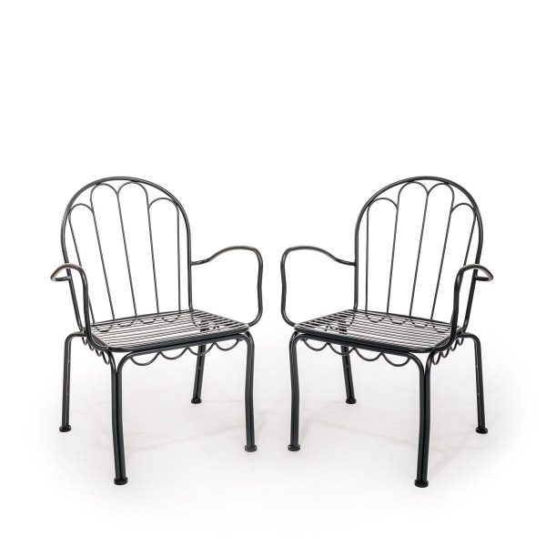 The Al Fresco Dining Chair Set - Vintage Black