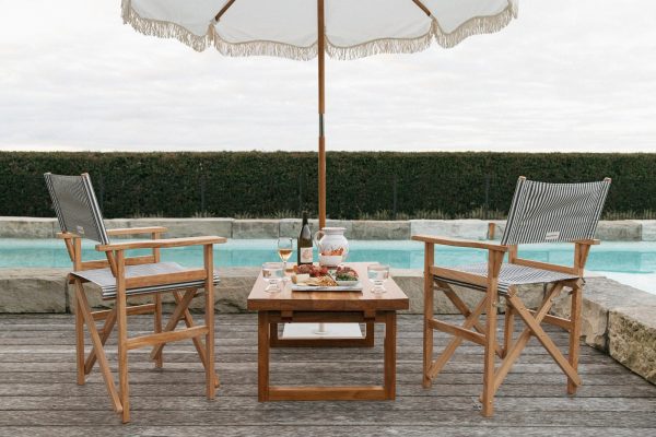 The Directors Chair - Table Height - Lauren's Navy Stripe - Image 6